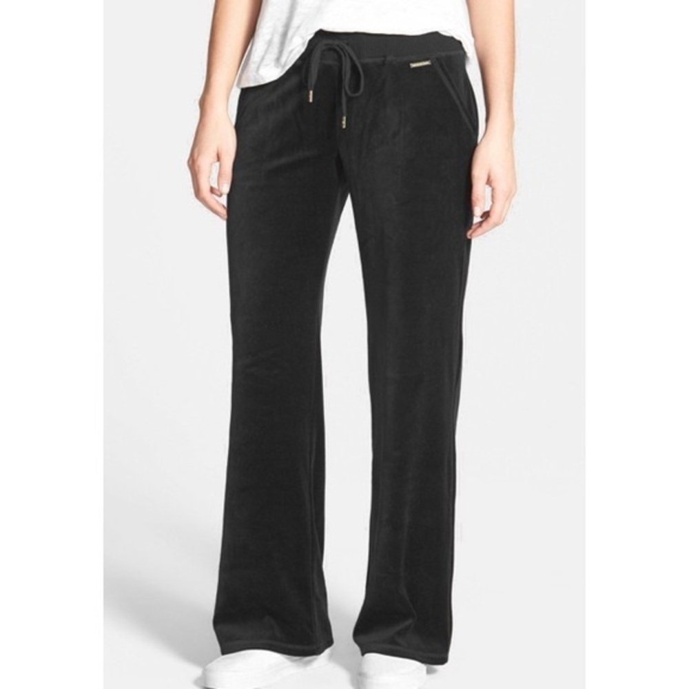 MICHAEL KORS Y2K style Black Velour wide leg Pants
